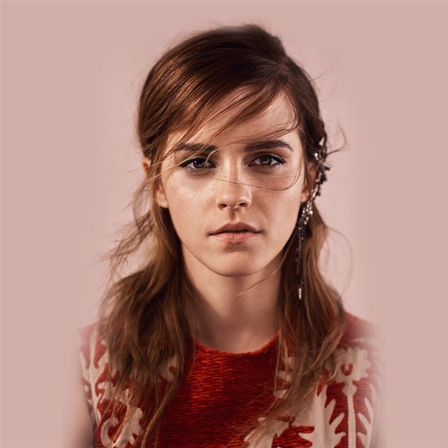 1024x1024 Emma Watson Face Red Film Actress - simple iPad Wallpaper