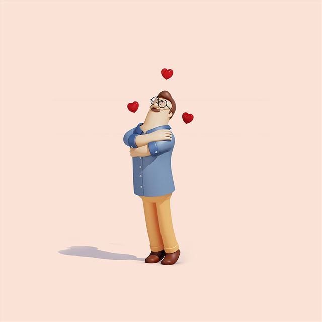 1024x1024 Love Boy 3D Illustration Art - boy iPad Wallpaper