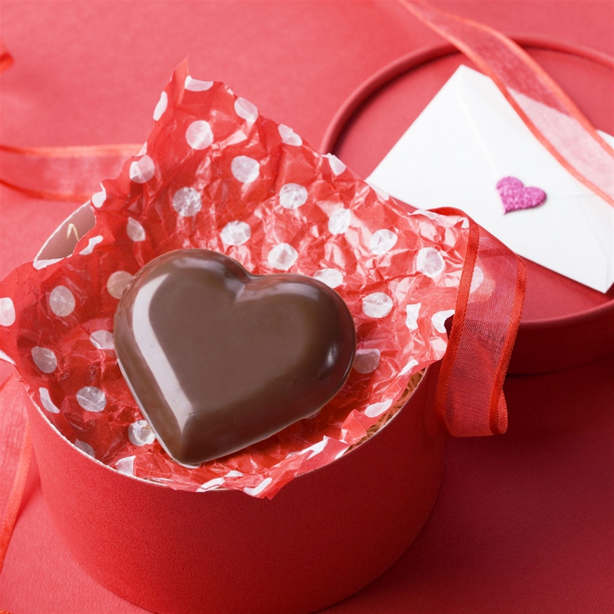 Heart Chocolate Box Red Gift Ribbon Letter iPad Wallpapers Free Download