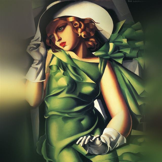 1024x1024 Tamara De Lempicka Illustration Art Classic Paint - drawn iPad Wallpaper