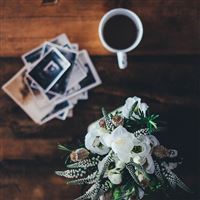 Table Flower Coffee Life Bokeh wallpaper