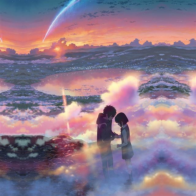 1024x1024 Yourname Anime Film Iillustration Art - yellow iPad Wallpaper