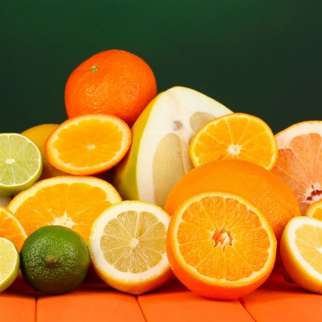 1024x1024 Fruit Citrus Lemon Orange Lime - yellow iPad Wallpaper