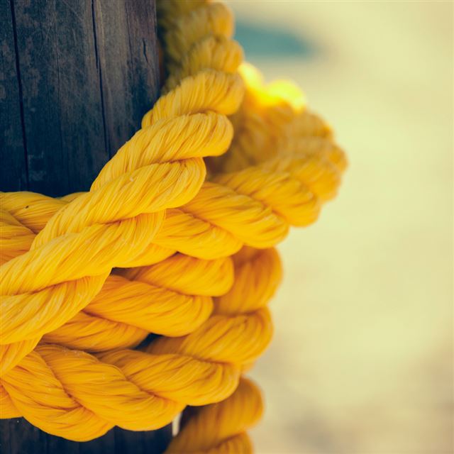 1024x1024 Yellow rope winding - black iPad Wallpaper