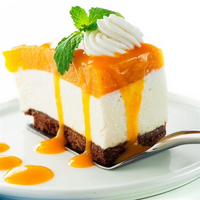 1024x1024 Cake dessert - orange iPad Wallpaper