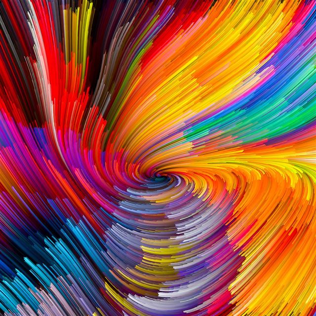 1024x1024 Abstract line color rainbow pattern background - yellow iPad Wallpaper