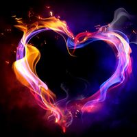 Fire heart wallpaper