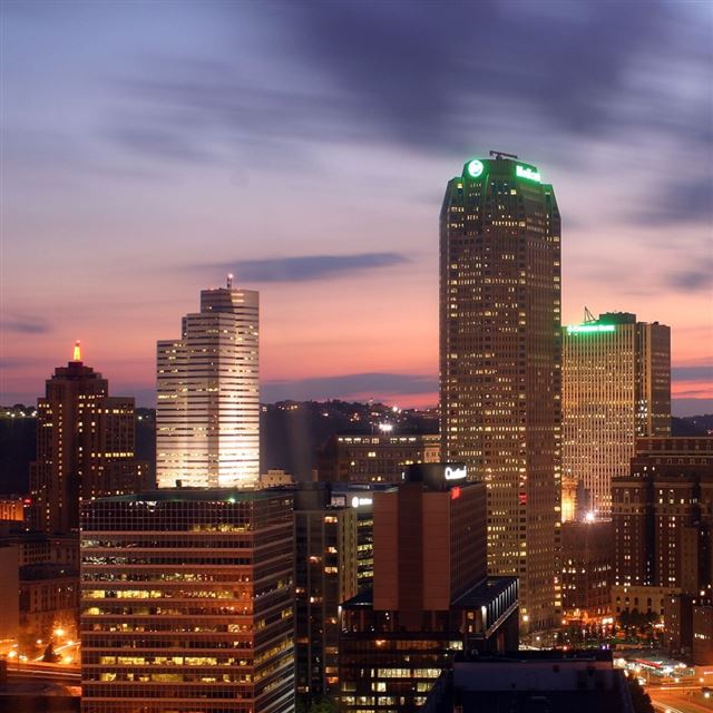1024x1024 Pittsburgh Pennsylvania - purple iPad Wallpaper
