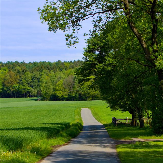 1024x1024 Green Nature - blue iPad Wallpaper
