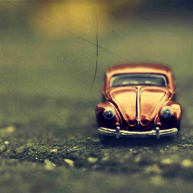 1024x1024 Volkswagen beetle toy - cyan iPad Wallpaper
