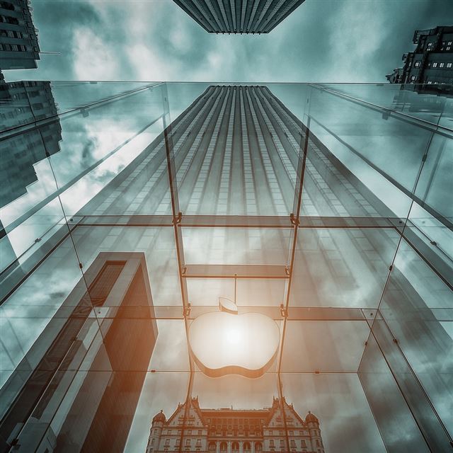 1024x1024 The Big Apple New York - cyan iPad Wallpaper