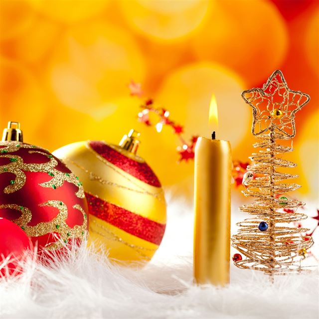 1024x1024 Christmas candles Wishing Star -  iPad Wallpaper