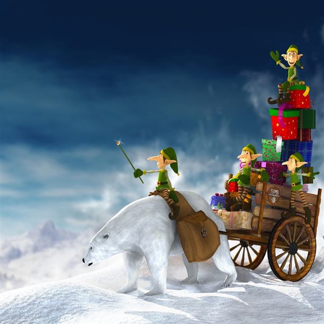 1024x1024 Christmas elf -  iPad Wallpaper