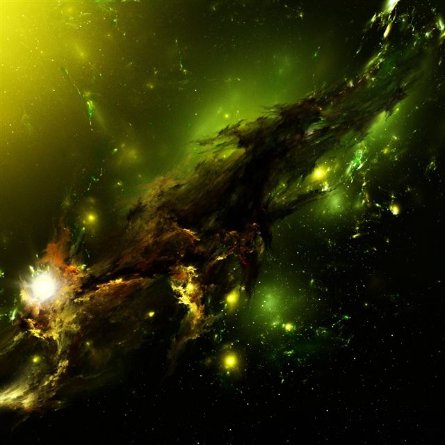 1024x1024 The Mind Nebula - black iPad Wallpaper