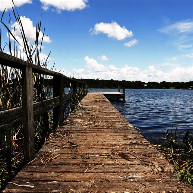 1024x1024 Lake Wharf - wharf iPad Wallpaper