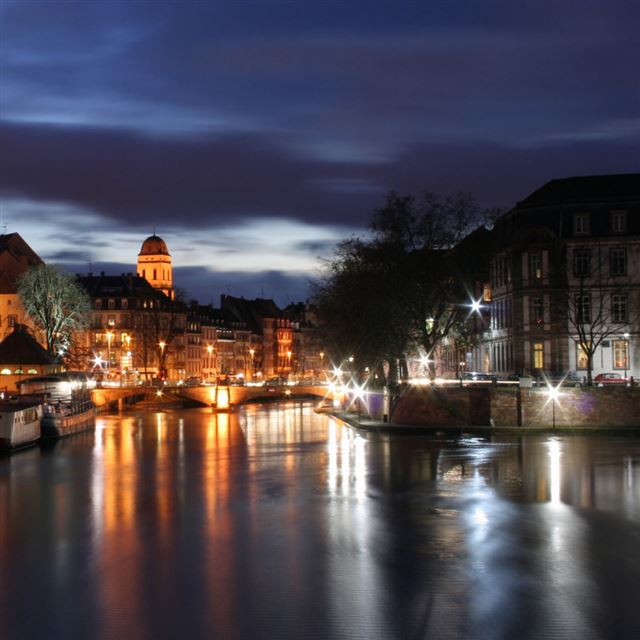 1024x1024 Strasbourg France Europe - orange iPad Wallpaper