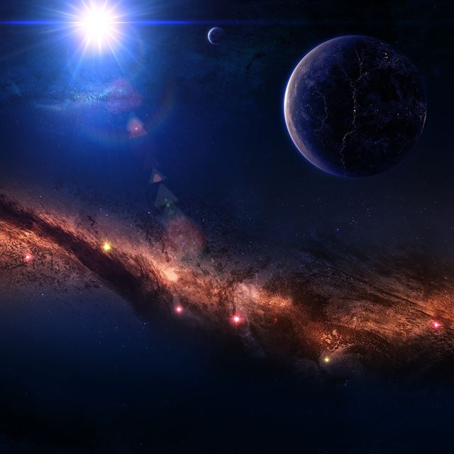 1024x1024 Around The World Space - space iPad Wallpaper