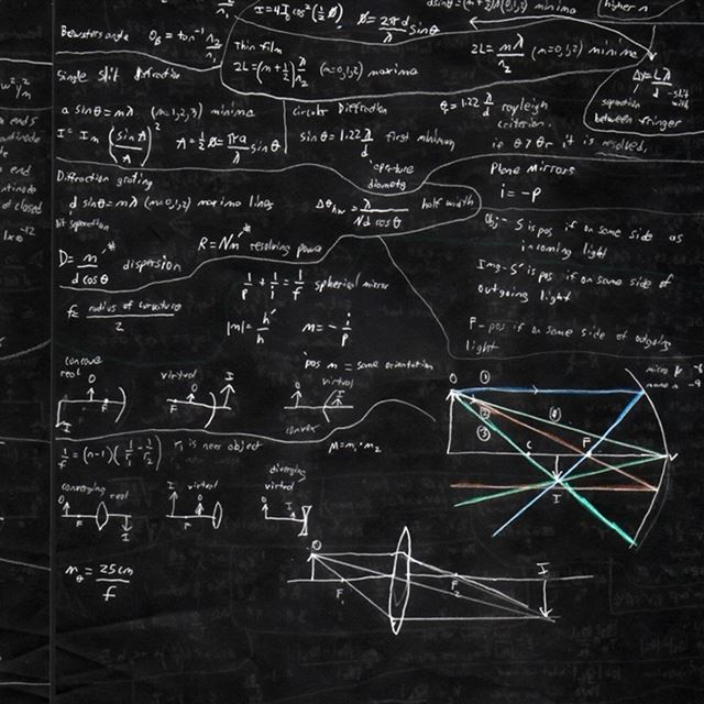 1024x1024 Blackboard And Math - white iPad Wallpaper