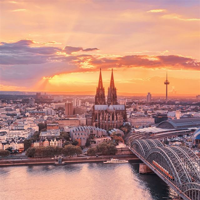 1024x1024 cologne city - city iPad Wallpaper