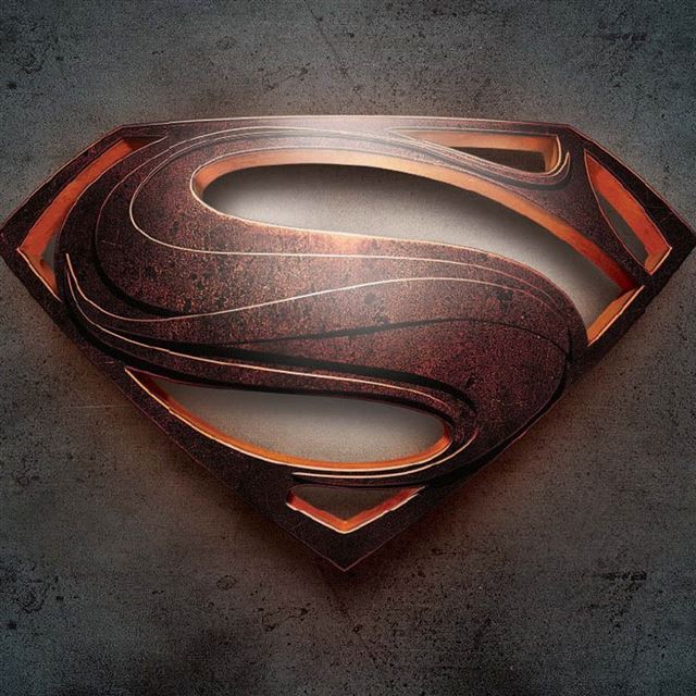 1024x1024 Man of Steel Superman - orange iPad Wallpaper