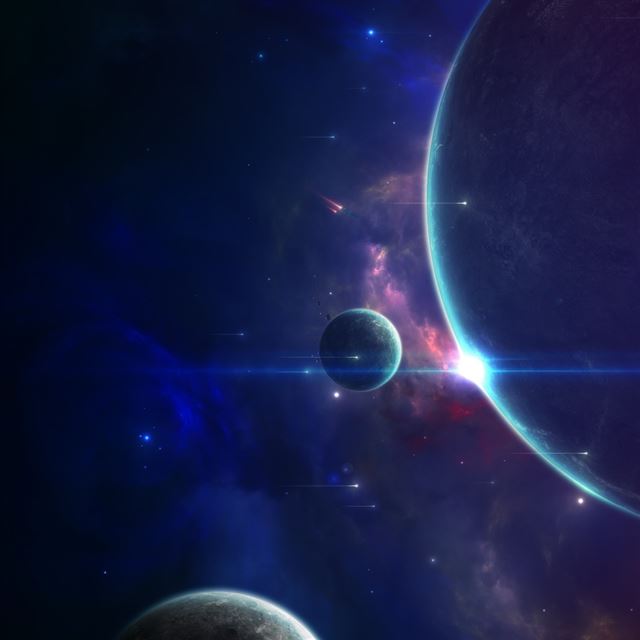 1024x1024 Close Planets Art - star iPad Wallpaper