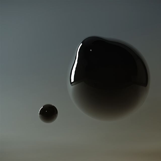 1024x1024 Abstract Black Bubble - abstract iPad Wallpaper