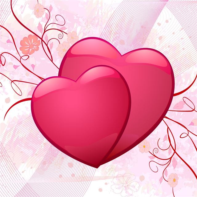 1024x1024 Couple Of Hearts - couple iPad Wallpaper