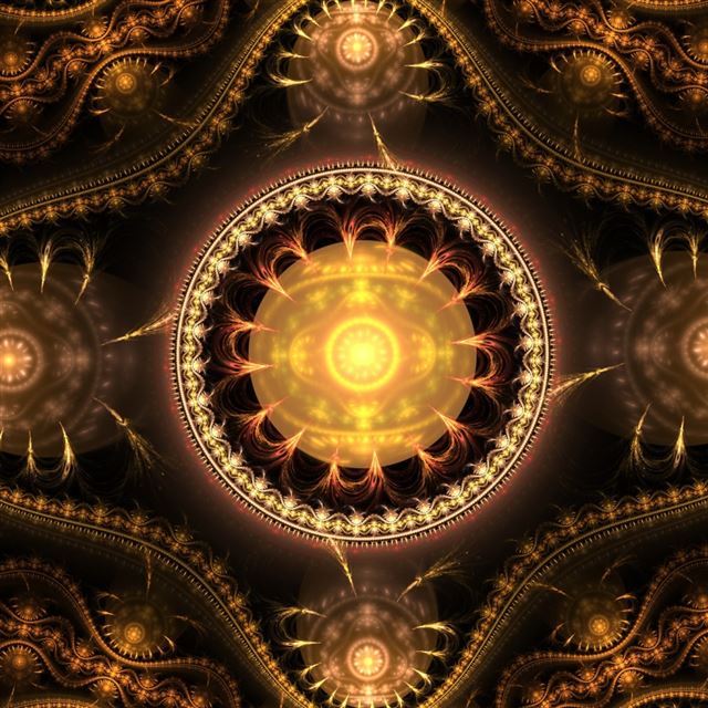 1024x1024 Golden Eye - yellow iPad Wallpaper