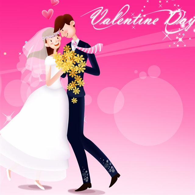 1024x1024 Valentine Day Love Dance - yellow iPad Wallpaper