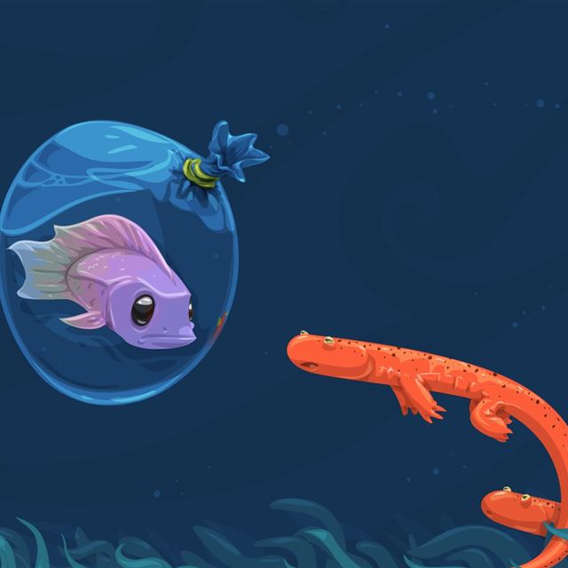1024x1024 Axolotls Vvector Art -  iPad Wallpaper