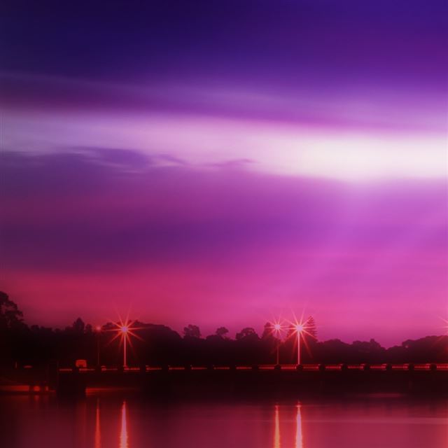 1024x1024 River Twilight - river iPad Wallpaper