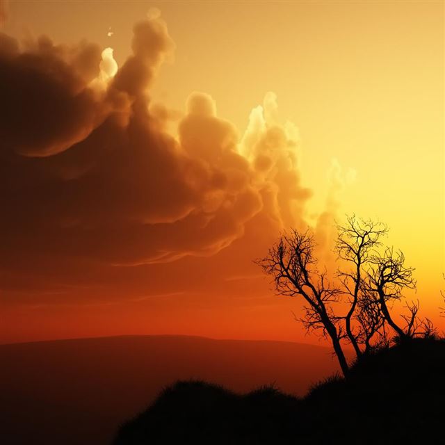 1024x1024 Nightfall 3 - cloud iPad Wallpaper