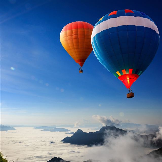 1024x1024 Hot Air Balloons - sky iPad Wallpaper