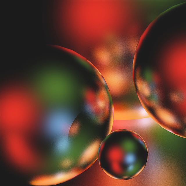 1024x1024 Bubbles - orange iPad Wallpaper