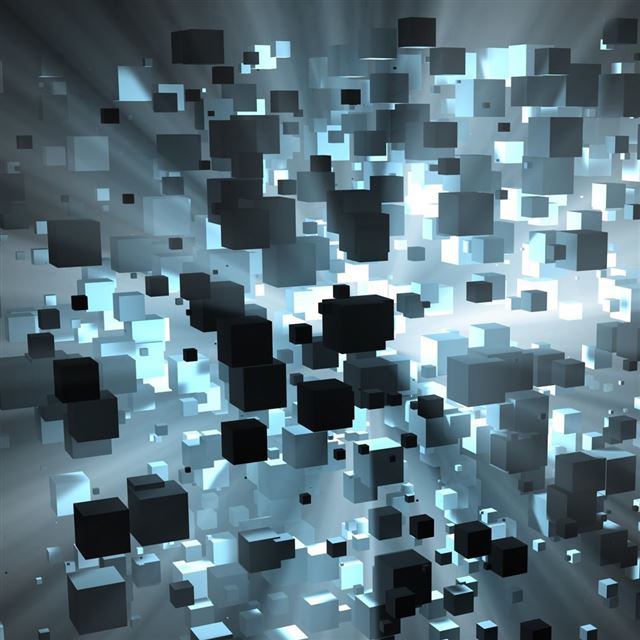 1024x1024 Floating Cubes - floating iPad Wallpaper