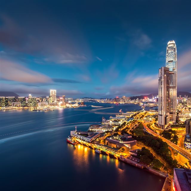 1024x1024 Hong Kong Skyscrapers - hong kong iPad Wallpaper