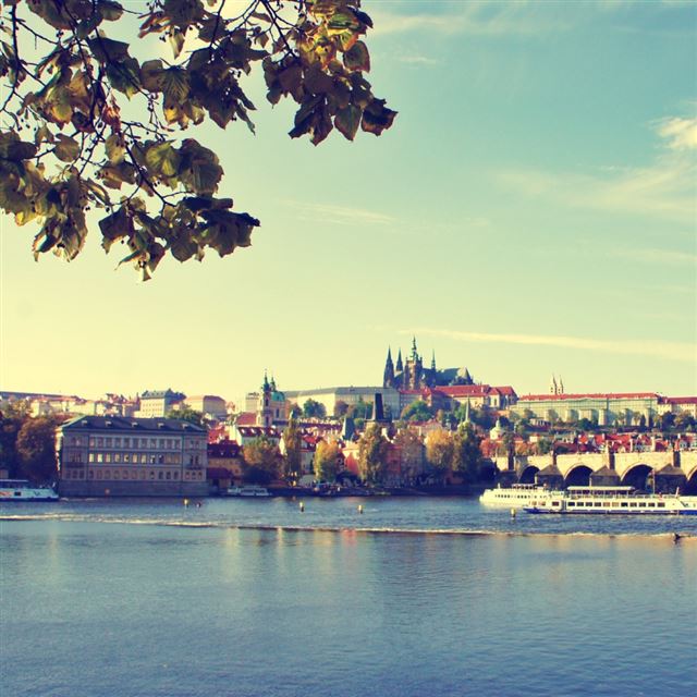 1024x1024 Prague Bridge Czech Republic - tree iPad Wallpaper