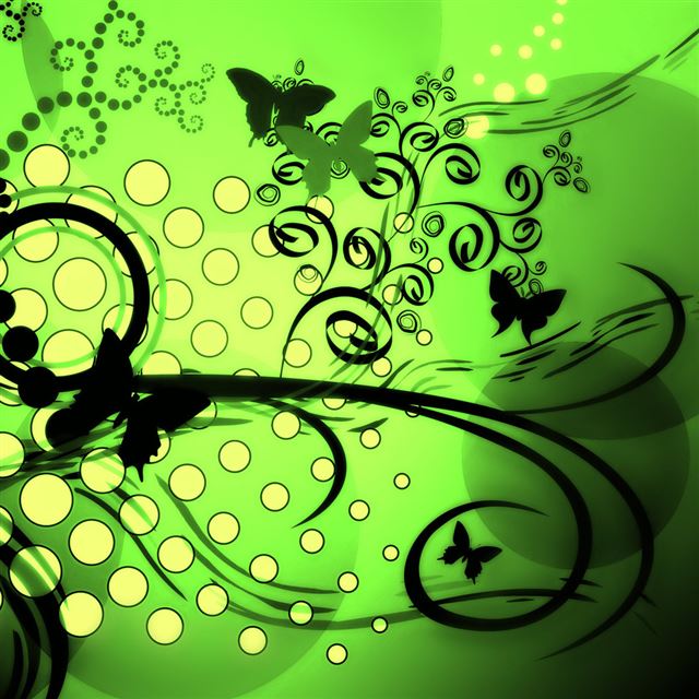 1024x1024 Butterflies 2 - flower iPad Wallpaper