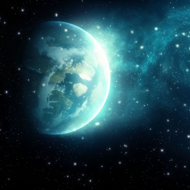 1024x1024 Blue Galaxy 3 - star iPad Wallpaper
