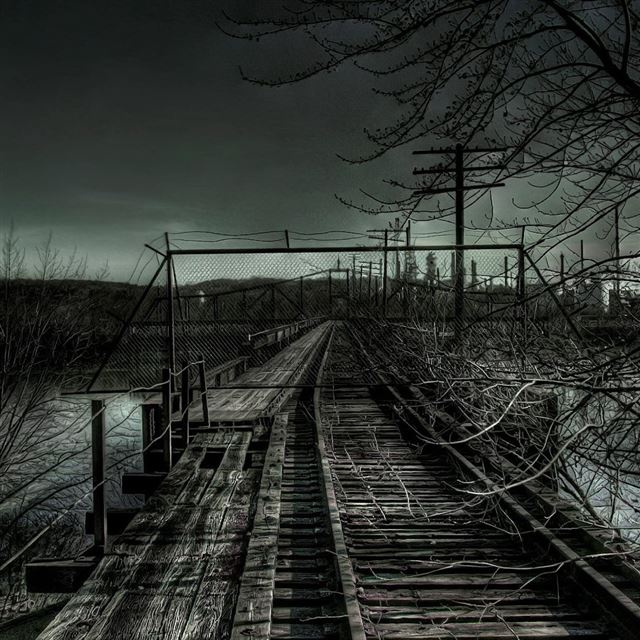1024x1024 Old Railroad - tree iPad Wallpaper