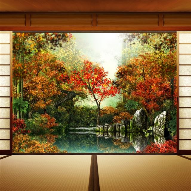 1024x1024 Autumn 7 - tree iPad Wallpaper