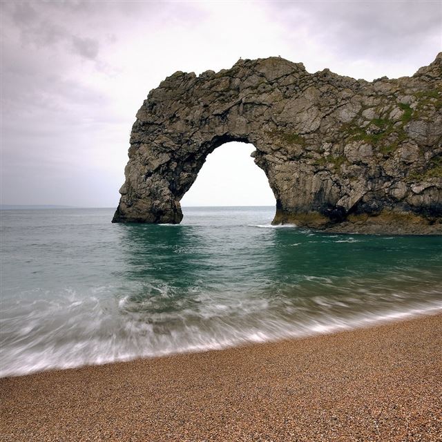 1024x1024 Durdle Door Jurassic Icon Dorset - cyan iPad Wallpaper