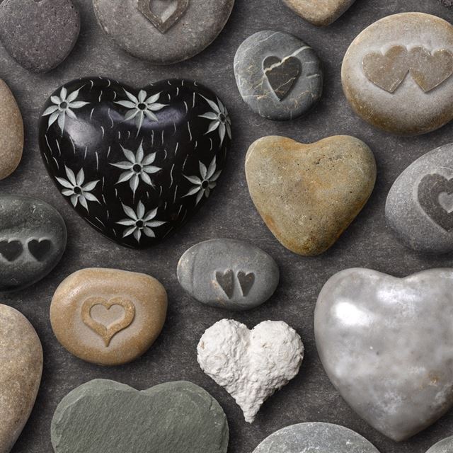 1024x1024 Pebbles of Love -  iPad Wallpaper
