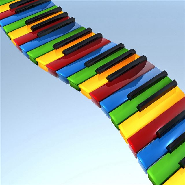 1024x1024 Colorful Keyboard 3d - keyboard iPad Wallpaper