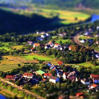 Village Tilt Shift wallpaper