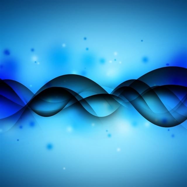 1024x1024 Blue Wave - cyan iPad Wallpaper