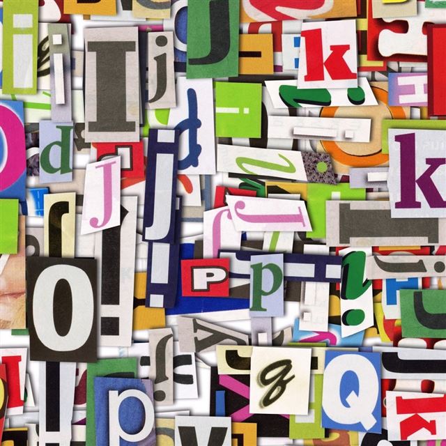 1024x1024 Colorful Clippings - purple iPad Wallpaper