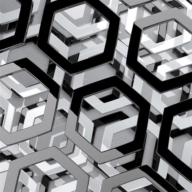 1024x1024 Hexagons 3D - hexagons iPad Wallpaper