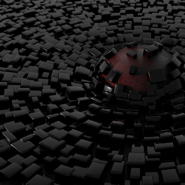 1024x1024 Sphere Sinking in Cubes - aesthetic iPad Wallpaper