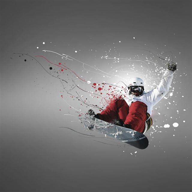1024x1024 Snowboarder sport -  iPad Wallpaper